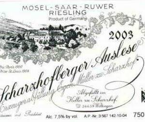 Egon Muller Scharzhofberger Riesling Auslese 2017